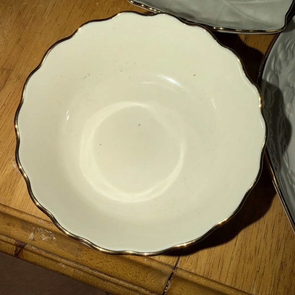 Lenox Ivory Serving Dishes with Gold Accents, Set‎ of 3